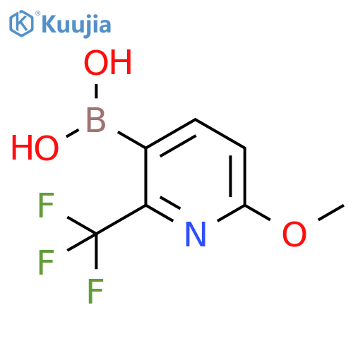 Boronic acid, B-[6-methoxy-2-(trifluoromethyl)-3-pyridinyl]- structure