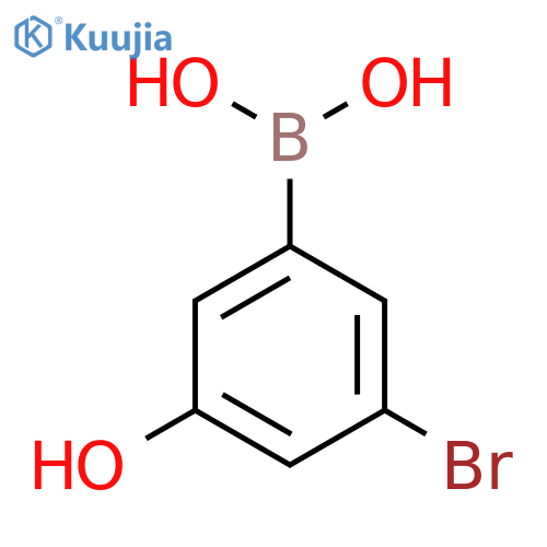 3-Bromo-5-hydroxyphenylboronic acid structure