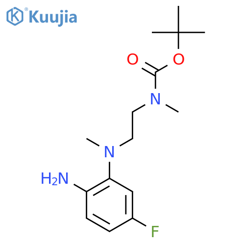 Tert-Butyl (2-((2-amino-5-fluorophenyl)(methyl)amino)ethyl)(methyl)carbamate structure