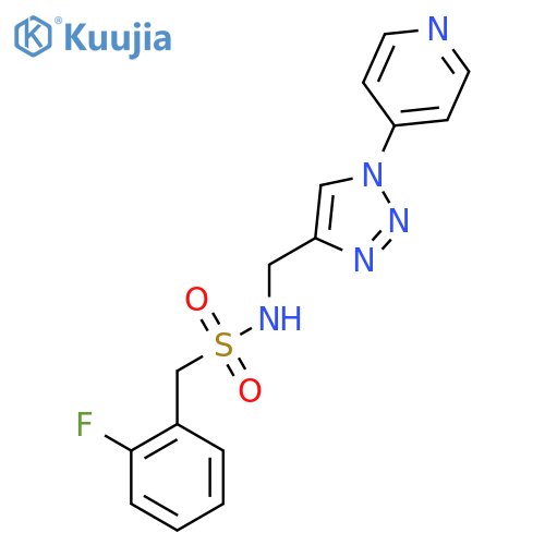 1-(2-fluorophenyl)-N-{[1-(pyridin-4-yl)-1H-1,2,3-triazol-4-yl]methyl}methanesulfonamide structure