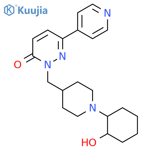 2-{[1-(2-Hydroxycyclohexyl)piperidin-4-yl]methyl}-6-(pyridin-4-yl)-2,3-dihydropyridazin-3-one structure