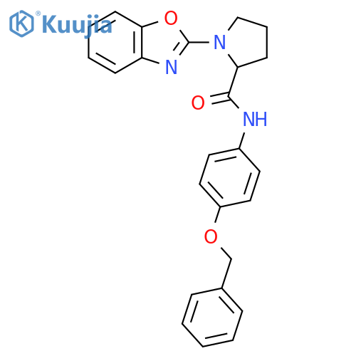 1-(1,3-benzoxazol-2-yl)-N-4-(benzyloxy)phenylpyrrolidine-2-carboxamide structure