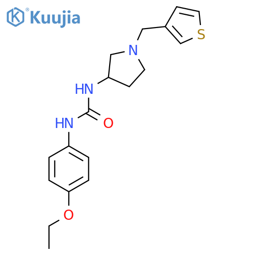1-(4-Ethoxyphenyl)-3-{1-[(thiophen-3-yl)methyl]pyrrolidin-3-yl}urea structure