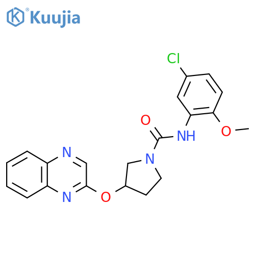 N-(5-chloro-2-methoxyphenyl)-3-(quinoxalin-2-yloxy)pyrrolidine-1-carboxamide structure