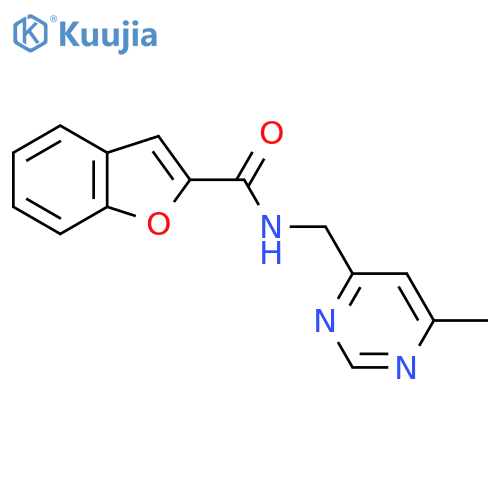 N-[(6-methylpyrimidin-4-yl)methyl]-1-benzofuran-2-carboxamide structure