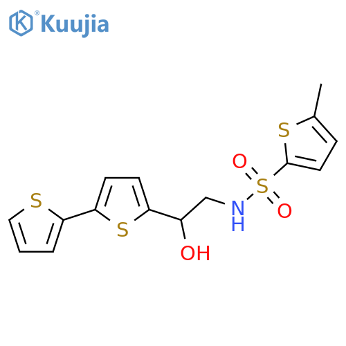 N-(2-{2,2'-bithiophene-5-yl}-2-hydroxyethyl)-5-methylthiophene-2-sulfonamide structure
