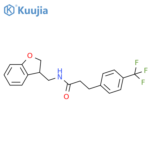 N-[(2,3-dihydro-1-benzofuran-3-yl)methyl]-3-[4-(trifluoromethyl)phenyl]propanamide structure