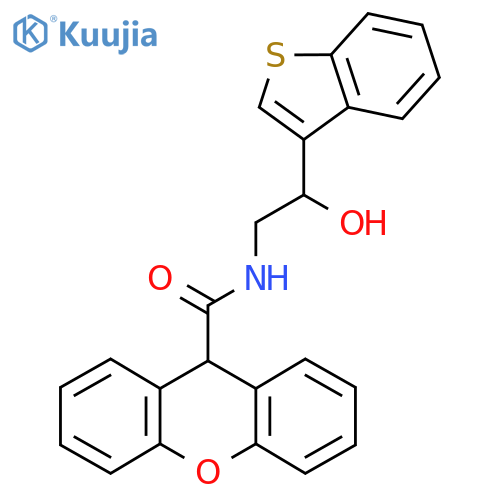 N-2-(1-benzothiophen-3-yl)-2-hydroxyethyl-9H-xanthene-9-carboxamide structure