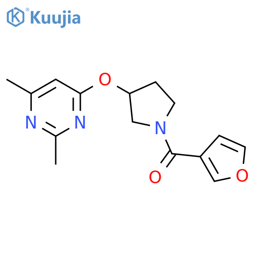 4-{1-(furan-3-carbonyl)pyrrolidin-3-yloxy}-2,6-dimethylpyrimidine structure