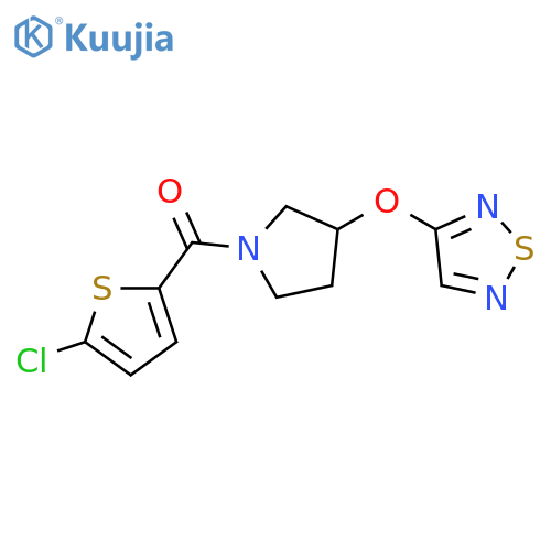 3-{[1-(5-Chlorothiophene-2-carbonyl)pyrrolidin-3-yl]oxy}-1,2,5-thiadiazole structure