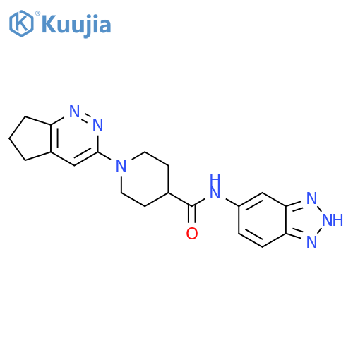 N-(1H-1,2,3-benzotriazol-5-yl)-1-{5H,6H,7H-cyclopenta[c]pyridazin-3-yl}piperidine-4-carboxamide structure
