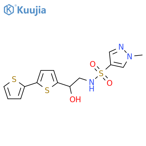 N-(2-{[2,2'-bithiophene]-5-yl}-2-hydroxyethyl)-1-methyl-1H-pyrazole-4-sulfonamide structure