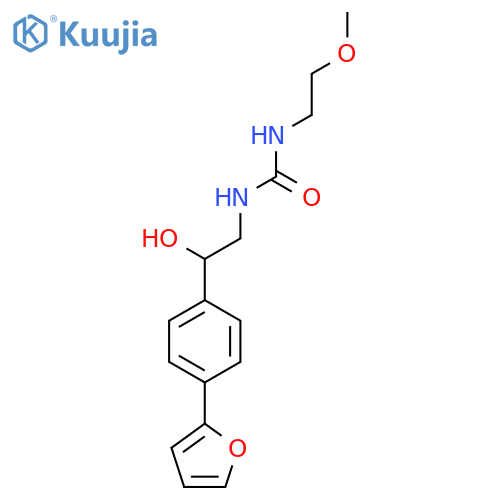 1-{2-4-(furan-2-yl)phenyl-2-hydroxyethyl}-3-(2-methoxyethyl)urea structure