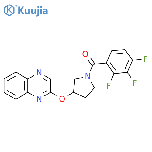 2-{[1-(2,3,4-Trifluorobenzoyl)pyrrolidin-3-yl]oxy}quinoxaline structure