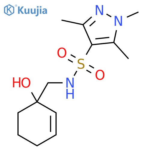 N-[(1-hydroxycyclohex-2-en-1-yl)methyl]-1,3,5-trimethyl-1H-pyrazole-4-sulfonamide structure
