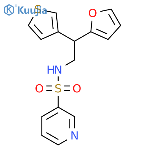N-[2-(furan-2-yl)-2-(thiophen-3-yl)ethyl]pyridine-3-sulfonamide structure