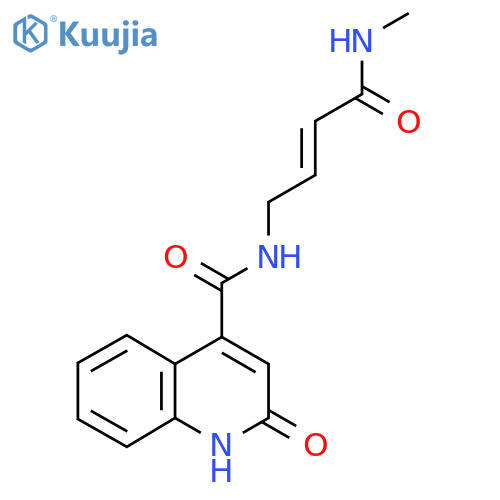 (2E)-N-methyl-4-[(2-oxo-1,2-dihydroquinolin-4-yl)formamido]but-2-enamide structure