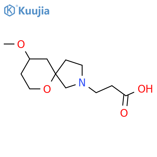 3-(9-Methoxy-6-oxa-2-azaspiro[4.5]decan-2-yl)propanoic acid structure