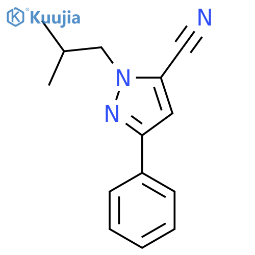 1-isobutyl-3-phenyl-1H-pyrazole-5-carbonitrile structure