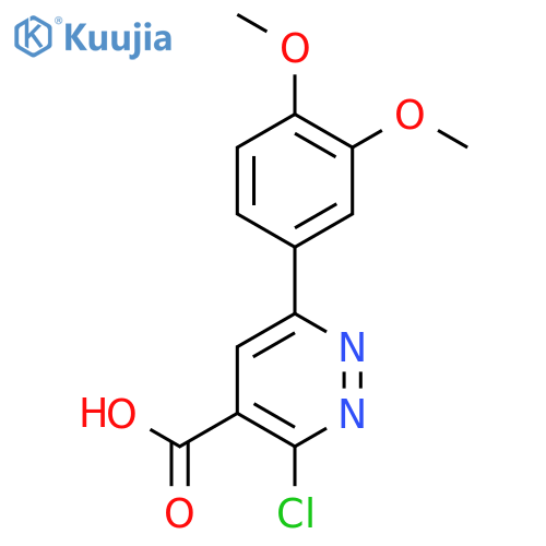 3-Chloro-6-(3,4-dimethoxyphenyl)pyridazine-4-carboxylic acid structure