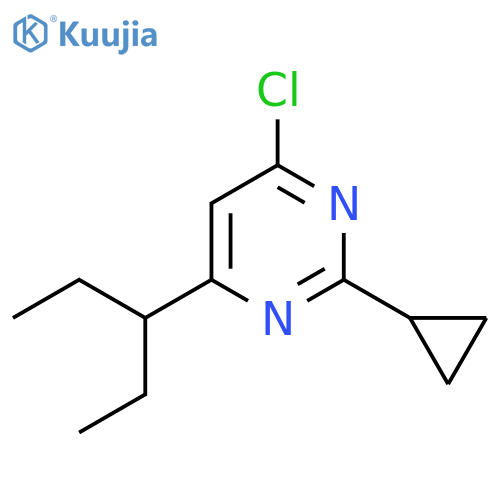 4-Chloro-2-cyclopropyl-6-(pentan-3-yl)pyrimidine structure