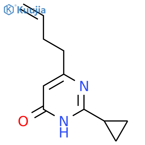 6-(But-3-en-1-yl)-2-cyclopropylpyrimidin-4-ol structure