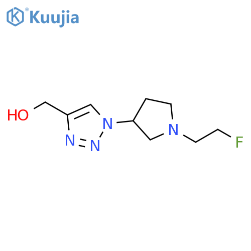 (1-(1-(2-fluoroethyl)pyrrolidin-3-yl)-1H-1,2,3-triazol-4-yl)methanol structure