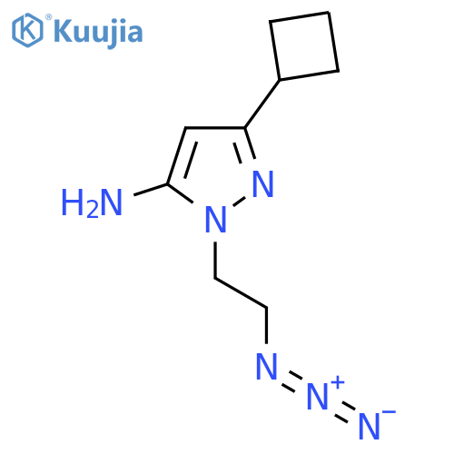 1-(2-Azidoethyl)-3-cyclobutyl-1H-pyrazol-5-amine structure