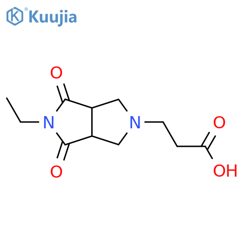 3-(5-ethyl-4,6-dioxohexahydropyrrolo[3,4-c]pyrrol-2(1H)-yl)propanoic acid structure