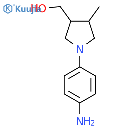 (1-(4-Aminophenyl)-4-methylpyrrolidin-3-yl)methanol structure