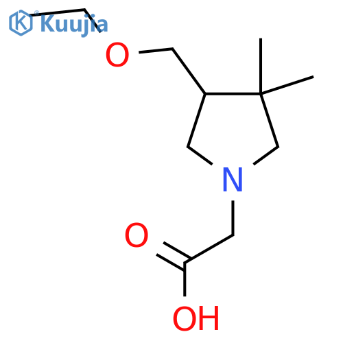 2-(4-(Ethoxymethyl)-3,3-dimethylpyrrolidin-1-yl)acetic acid structure