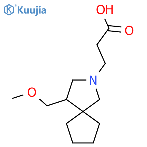 3-(4-(Methoxymethyl)-2-azaspiro[4.4]nonan-2-yl)propanoic acid structure