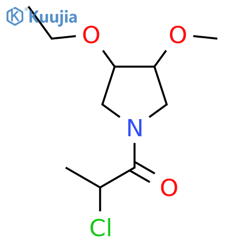 2-Chloro-1-(3-ethoxy-4-methoxypyrrolidin-1-yl)propan-1-one structure