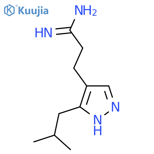 3-(3-isobutyl-1H-pyrazol-4-yl)propanimidamide structure