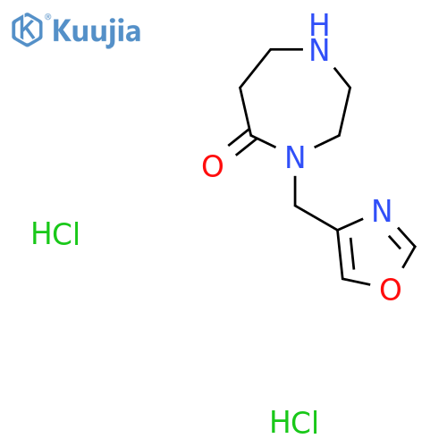 4-[(1,3-Oxazol-4-yl)methyl]-1,4-diazepan-5-one dihydrochloride structure