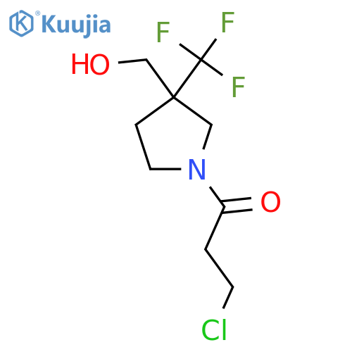 3-Chloro-1-(3-(hydroxymethyl)-3-(trifluoromethyl)pyrrolidin-1-yl)propan-1-one structure