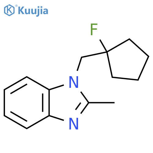 1-[(1-fluorocyclopentyl)methyl]-2-methyl-1H-1,3-benzodiazole structure