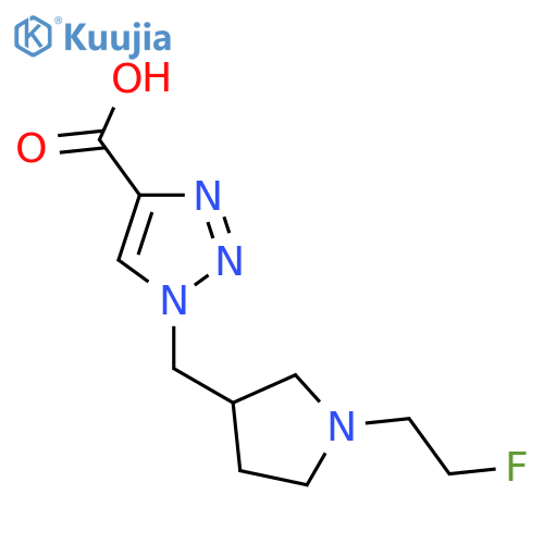 1-((1-(2-fluoroethyl)pyrrolidin-3-yl)methyl)-1H-1,2,3-triazole-4-carboxylic acid structure