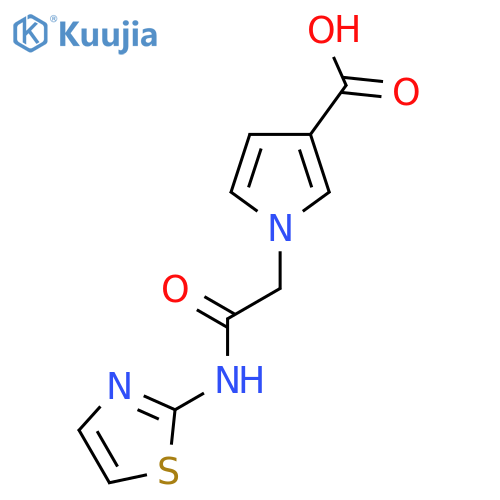 1-(2-Oxo-2-(thiazol-2-ylamino)ethyl)-1H-pyrrole-3-carboxylic acid structure