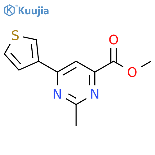 methyl 2-methyl-6-(thiophen-3-yl)pyrimidine-4-carboxylate structure