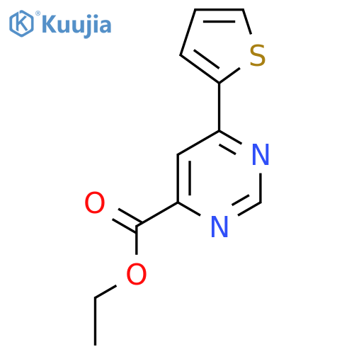 Ethyl 6-(thiophen-2-yl)pyrimidine-4-carboxylate structure