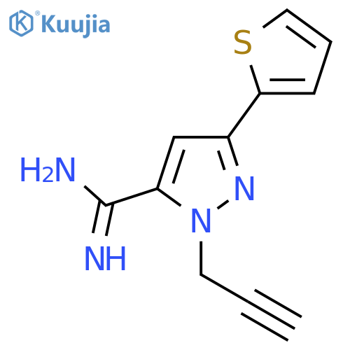 1-(Prop-2-yn-1-yl)-3-(thiophen-2-yl)-1H-pyrazole-5-carboximidamide structure