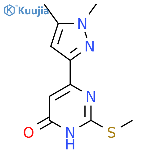 6-(1,5-dimethyl-1H-pyrazol-3-yl)-2-(methylthio)pyrimidin-4(3H)-one structure