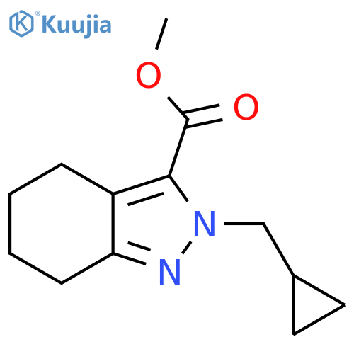 methyl 2-(cyclopropylmethyl)-4,5,6,7-tetrahydro-2H-indazole-3-carboxylate structure