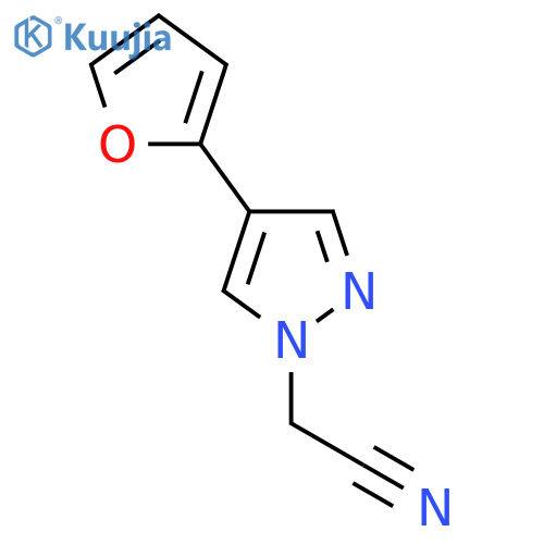 2-(4-(furan-2-yl)-1H-pyrazol-1-yl)acetonitrile structure