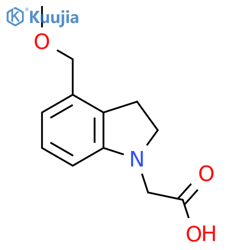 2-(4-(Methoxymethyl)indolin-1-yl)acetic acid structure