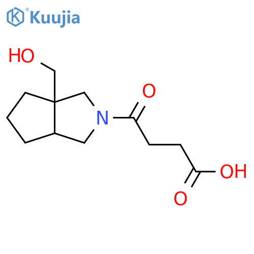 4-(3a-(Hydroxymethyl)hexahydrocyclopenta[c]pyrrol-2(1H)-yl)-4-oxobutanoic acid structure