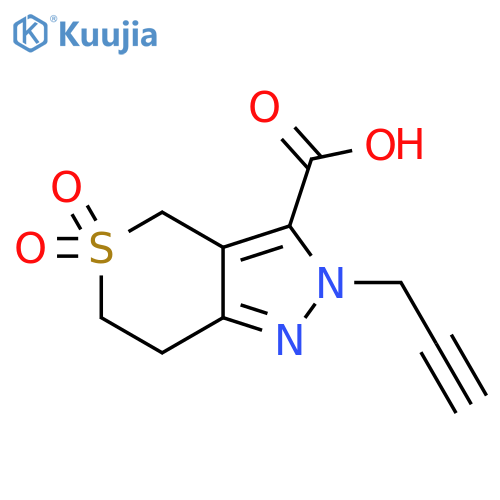 2-(Prop-2-yn-1-yl)-2,4,6,7-tetrahydrothiopyrano[4,3-c]pyrazole-3-carboxylic acid 5,5-dioxide structure