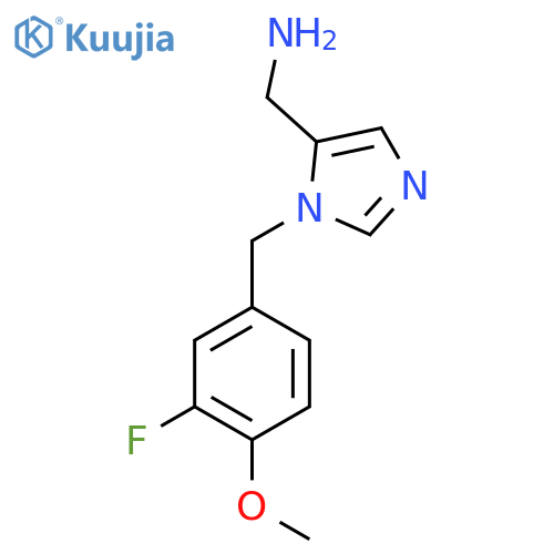 (1-(3-fluoro-4-methoxybenzyl)-1H-imidazol-5-yl)methanamine structure