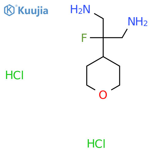 2-Fluoro-2-(oxan-4-yl)propane-1,3-diamine dihydrochloride structure
